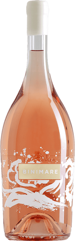 89,95 € Free Shipping | Rosé wine Biniagual Binimare Rosado D.O. Binissalem Spain Syrah, Mantonegro Magnum Bottle 1,5 L