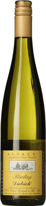 15,95 € 免费送货 | 白酒 Dietrich et Fils 预订 A.O.C. Alsace 阿尔萨斯 法国 Riesling 瓶子 75 cl