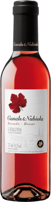101,95 € Envío gratis | Caja de 24 unidades Vino rosado Canals & Nubiola Rosado D.O. Catalunya Cataluña España Tempranillo, Merlot, Cariñena Media Botella 37 cl