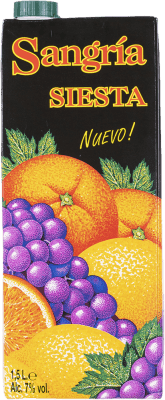 6,95 € Envio grátis | Sangria Siesta. Tetrabrick Espanha Tetra Pak 1,5 L