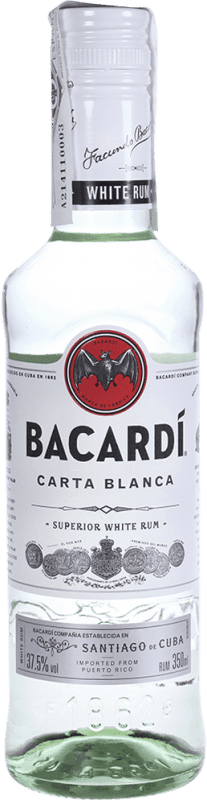 13,95 € Бесплатная доставка | Ром Bacardí Carta Blanca Пуэрто-Рико треть литровая бутылка 35 cl