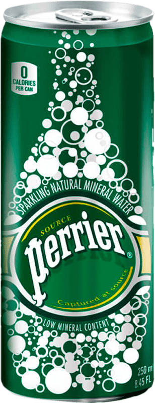 36,95 € 送料無料 | 水 Nestle Waters Perrier Frizzante — 微発泡, Mineral Natural — 天然ミネラル フランス 缶 25 cl