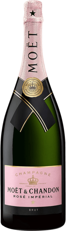 838,95 € Free Shipping | Rosé Sparkling Wine Moët & Chandon Impérial Brut Rosé A.O.C. Champagne Champagne France Pinot Noir, Chardonnay, Pinot Meunier Jéroboam-Double Magnum Bottle 3 L