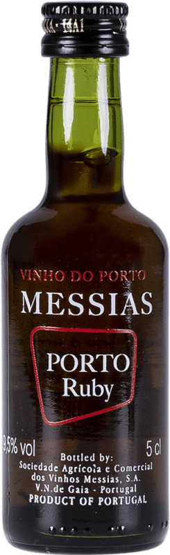 2,95 € Envio grátis | Vinho fortificado Messias Ruby I.G. Porto Porto Portugal Garrafa Miniatura 5 cl