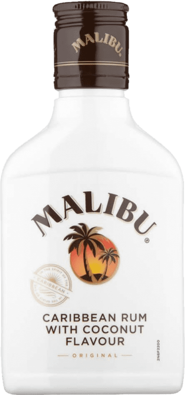 7,95 € Free Shipping | Rum Malibu Barbados Small Hip Flask 20 cl