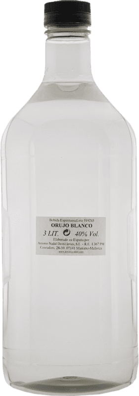57,95 € 免费送货 | 西班牙渣酿白兰地 Orujo Antonio Nadal Blanco — 白色的 西班牙 特殊瓶 3 L