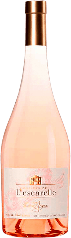48,95 € Envoi gratuit | Vin rose Château de l'Escarelle Les Deux Anges A.O.C. Côtes de Provence Provence France Syrah, Grenache, Mourvèdre, Cinsault Bouteille Magnum 1,5 L