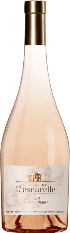 22,95 € Envoi gratuit | Vin rose Château de l'Escarelle Les Deux Anges A.O.C. Côtes de Provence Provence France Syrah, Grenache, Mourvèdre, Cinsault Bouteille 75 cl