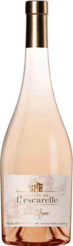 25,95 € Envio grátis | Vinho rosé Château de l'Escarelle Les Deux Anges A.O.C. Côtes de Provence Provença França Syrah, Grenache, Mourvèdre, Cinsault Garrafa 75 cl