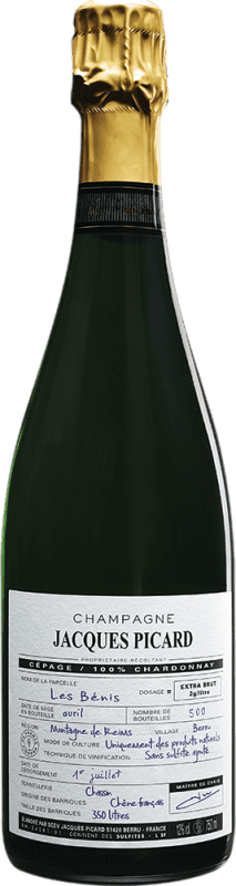 102,95 € Kostenloser Versand | Weißer Sekt Jacques Picard Les Benis Blanc de Blancs A.O.C. Champagne Champagner Frankreich Chardonnay Flasche 75 cl