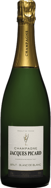 54,95 € Kostenloser Versand | Weißer Sekt Jacques Picard Blanc de Blancs A.O.C. Champagne Champagner Frankreich Chardonnay Flasche 75 cl