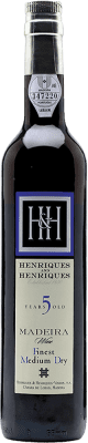 23,95 € Free Shipping | Fortified wine H&H Henriques & Henriques Medium Dry I.G. Madeira Madeira Portugal 5 Years Medium Bottle 50 cl