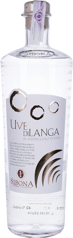 102,95 € Envio grátis | Grappa Sibona Uvedilanga Itália Garrafa Especial 1,5 L