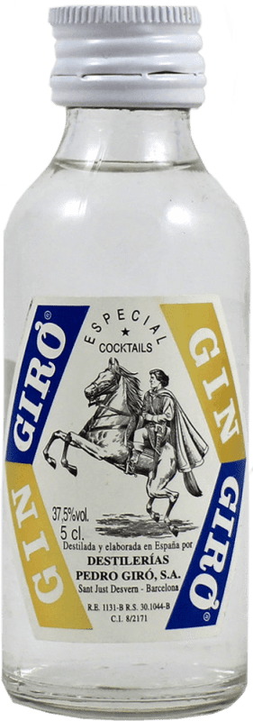 2,95 € Envío gratis | Ginebra Gin Giró España Botellín Miniatura 5 cl
