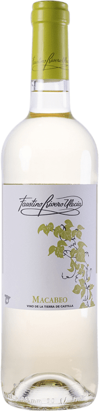 5,95 € 送料無料 | 白ワイン Faustino Rivero Blanco I.G.P. Vino de la Tierra de Castilla スペイン Macabeo ボトル 75 cl