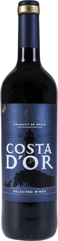 4,95 € 免费送货 | 红酒 Family Owned Costa D'Or Tinto 半干半甜 I.G.P. Vino de la Tierra de Castilla 西班牙 瓶子 75 cl