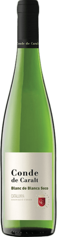 3,95 € Envio grátis | Vinho Branco Conde de Caralt Seco D.O. Catalunya Catalunha Espanha Meia Garrafa 37 cl