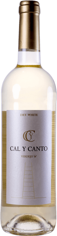 3,95 € Envío gratis | Vino blanco Cal y Canto Blanco I.G.P. Vino de la Tierra de Castilla España Verdejo Botella 75 cl