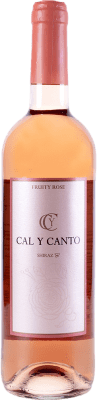 6,95 € 免费送货 | 玫瑰酒 Cal y Canto Rosado I.G.P. Vino de la Tierra de Castilla 西班牙 Syrah 瓶子 75 cl