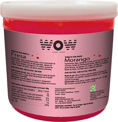 86,95 € 免费送货 | Schnapp WOW Fresa Topping Bubble Fruit 3 Kg 西班牙 3 L