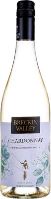 4,95 € 免费送货 | 白酒 Faustino Rivero Breckin Valley Blanco Tapón de Rosca I.G.P. Vino de la Tierra de Castilla 西班牙 Chardonnay 瓶子 75 cl