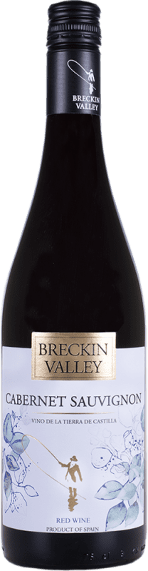 6,95 € Envio grátis | Vinho Tinto Faustino Rivero Breckin Valley I.G.P. Vino de la Tierra de Castilla Espanha Cabernet Sauvignon 75 cl Tampa de Rosca