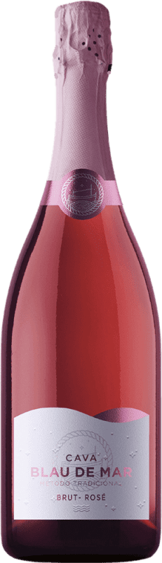 9,95 € Kostenloser Versand | Rosé Sekt Family Owned Blau de Mar Rosé D.O. Cava Spanien Garnacha — Grenache, Trepat Flasche 75 cl
