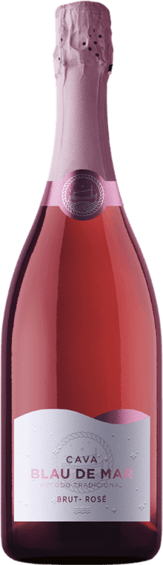 10,95 € Бесплатная доставка | Розовое игристое Family Owned Blau de Mar Rosé D.O. Cava Испания Grenache Tintorera, Trepat бутылка 75 cl