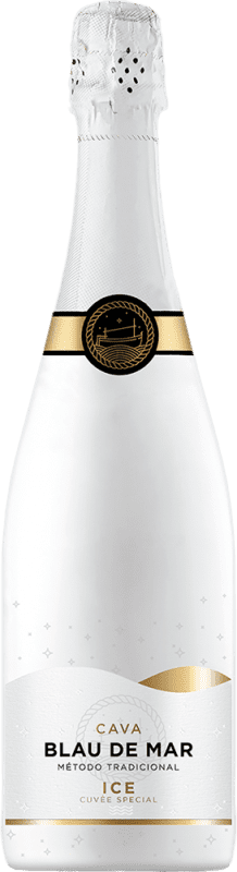 10,95 € Бесплатная доставка | Белое игристое Family Owned Blau de Mar Ice White Полусухое Полусладкое D.O. Cava Испания Macabeo, Xarel·lo, Parellada бутылка 75 cl