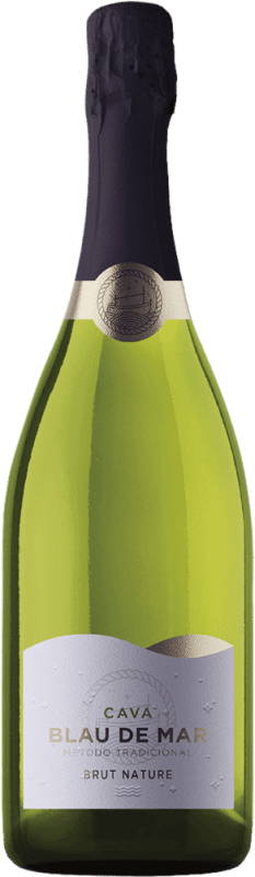 9,95 € Kostenloser Versand | Weißer Sekt Family Owned Blau de Mar Brut Nature D.O. Cava Spanien Macabeo, Xarel·lo, Parellada 75 cl