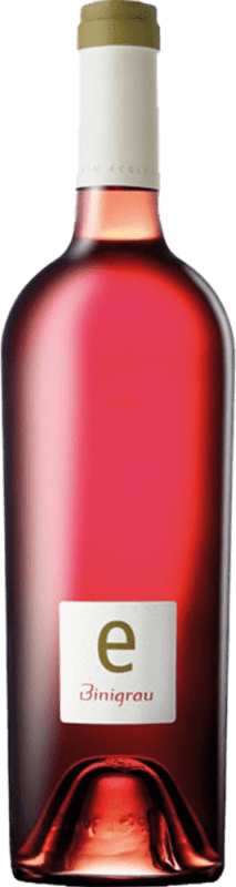 18,95 € Бесплатная доставка | Розовое вино Binigrau E Rosado I.G.P. Vi de la Terra de Mallorca Майорка Испания Merlot, Mantonegro бутылка 75 cl