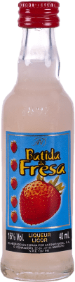 2,95 € Envio grátis | Schnapp Zibao Batida Fresa Espanha Garrafa Miniatura 4 cl