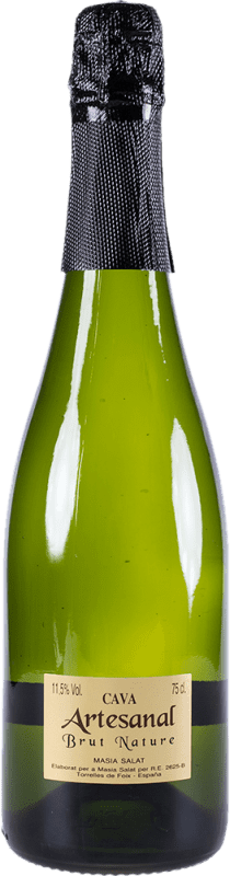 8,95 € Envio grátis | Espumante branco Josep Masachs. Artesanal Brut Nature D.O. Cava Espanha Macabeo, Xarel·lo, Parellada Garrafa 75 cl