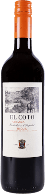9,95 € 免费送货 | 红葡萄酒 Coto de Rioja Crianza — 陈酿 D.O.Ca. Rioja 拉里奥哈 西班牙 Tempranillo — 丹魄 75 cl 螺旋盖