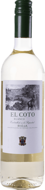 5,95 € Envoi gratuit | Vin blanc Coto de Rioja Blanco Tapón de Rosca D.O.Ca. Rioja La Rioja Espagne Viura, Verdejo, Sauvignon Blanc Bouteille 75 cl