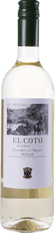 5,95 € Spedizione Gratuita | Vino Bianco Coto de Rioja D.O.Ca. Rioja La Rioja Spagna Viura, Verdejo, Sauvignon 75 cl Capsula a Vite
