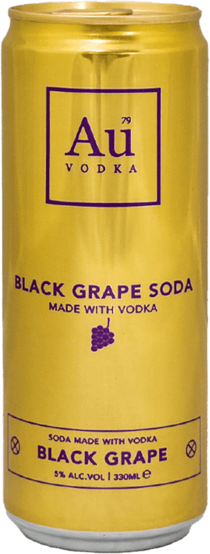 59,95 € Free Shipping | 12 units box Mixer Au Black United Kingdom Can 33 cl Soda, Grape