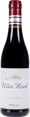 67,95 € Envío gratis | Caja de 12 unidades Vino tinto Viña Real Tinto Crianza D.O.Ca. Rioja La Rioja España Tempranillo, Graciano, Mazuelo, Garnacha Tintorera Media Botella 37 cl
