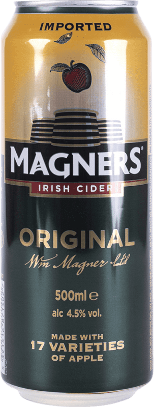 59,95 € Envio grátis | Caixa de 24 unidades Sidra Magners Irlanda Lata Medium 50 cl Manzana — Maçã