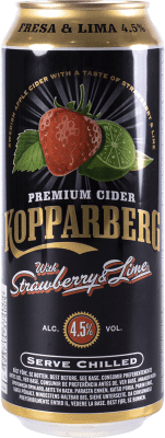 71,95 € Free Shipping | 24 units box Cider Kopparberg Sweden Medium Can 50 cl Fresa — Strawberry, Lima — Lime