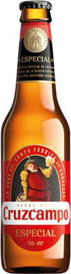 37,95 € Spedizione Gratuita | Scatola da 24 unità Birra Cruzcampo Spagna Bottiglia Terzo 33 cl