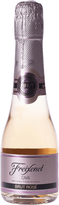 126,95 € Kostenloser Versand | 24 Einheiten Box Rosé Sekt Freixenet Mini Brut — Herb Rosé D.O. Cava Spanien Garnacha — Grenache, Trepat Kleine Flasche 20 cl