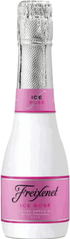 133,95 € Envío gratis | Caja de 24 unidades Espumoso Rosado Freixenet Ice Rosé — Rosado D.O. Cava España Garnacha, Pinot Negro, Chardonnay Botellín 20 cl