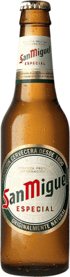 33,95 € Kostenloser Versand | 24 Einheiten Box Bier San Miguel Especial Spanien Drittel-Liter-Flasche 33 cl