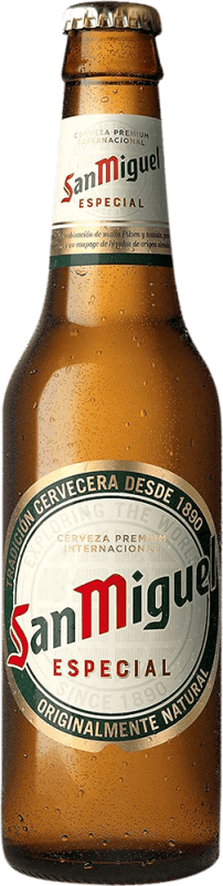 33,95 € 免费送货 | 盒装24个 啤酒 San Miguel 特别 西班牙 三分之一升瓶 33 cl