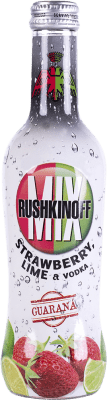 49,95 € Free Shipping | 24 units box Mixer Antonio Nadal Rushkinoff Fresa Lima Vodka Spain Small Bottle 27 cl