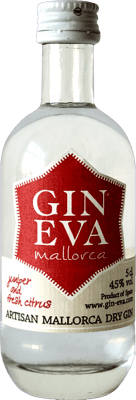 72,95 € 免费送货 | 盒装16个 金酒 Eva Clásico 西班牙 微型瓶 5 cl