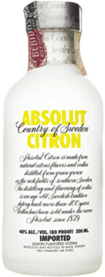 31,95 € Free Shipping | 12 units box Vodka Absolut Citron Sweden Miniature Bottle 5 cl