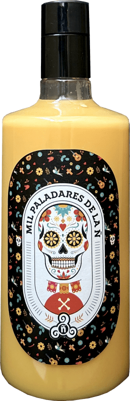 14,95 € Envio grátis | Licor Creme Mediterranean Mil Paladares de la ñ Crema de Mango Andaluzia Espanha Garrafa 70 cl