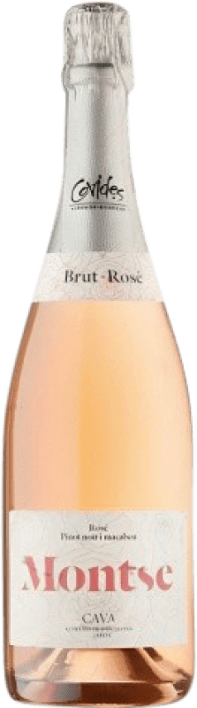 9,95 € Envoi gratuit | Vin Mousseux Rosé Covides Montse Brut D.O. Cava Catalogne Espagne Pinot Noir Bouteille 75 cl
